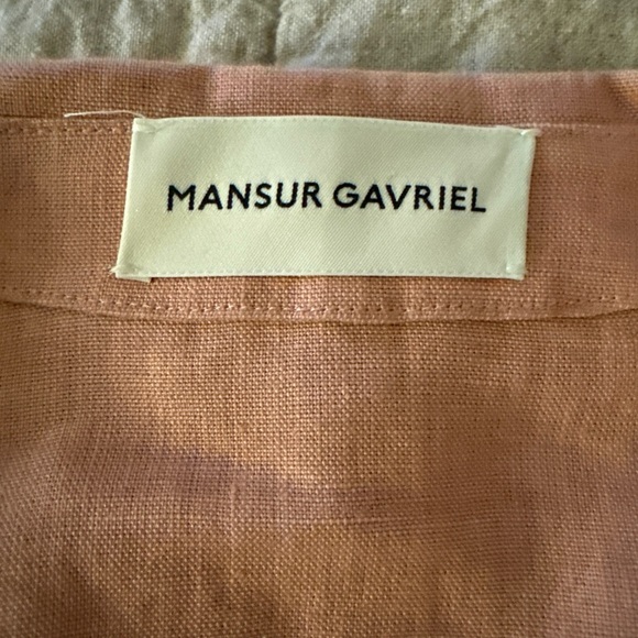 Mansur Gavriel Pink Linen Coat Jacket Duster Medium - Picture 4 of 6
